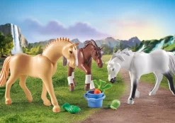 Les Animaux|PLAYMOBIL 3 chevaux Morgan, Quarter Horse & Shagya