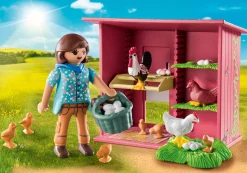 La Vie Quotidienne|Les Animaux|PLAYMOBIL Agricultrice et poulailler
