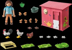 La Vie Quotidienne|Les Animaux|PLAYMOBIL Agricultrice et poulailler