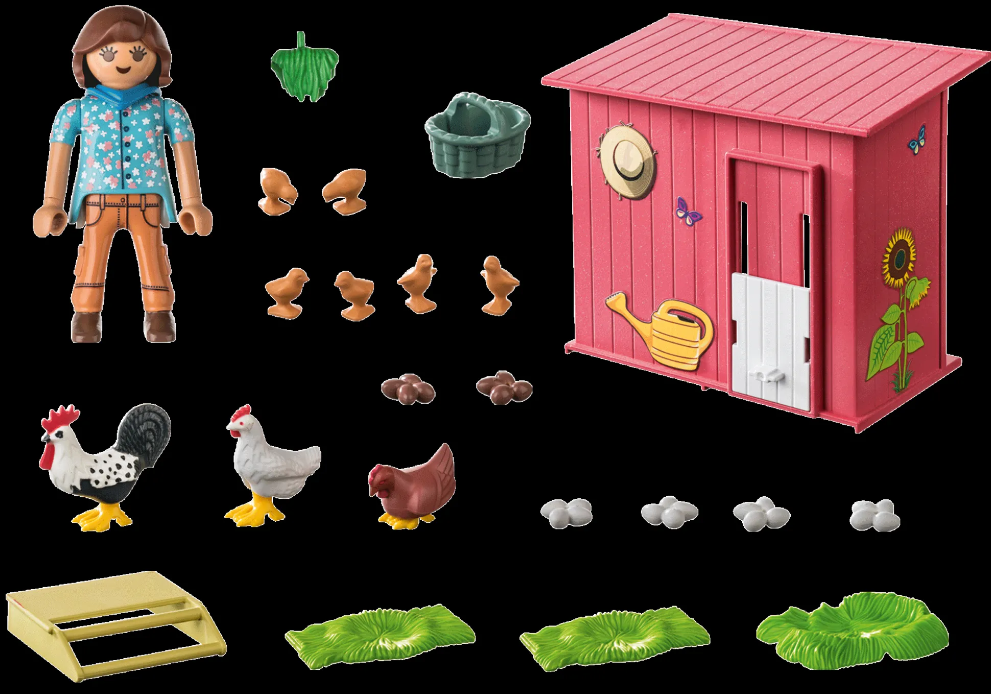 La Vie Quotidienne|Les Animaux|PLAYMOBIL Agricultrice et poulailler