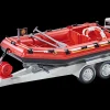 Héros Du Quotidien|Action & Aventure|PLAYMOBIL Bateau de pompier et remorque