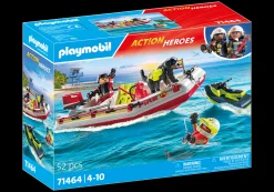 Héros Du Quotidien|Action & Aventure|PLAYMOBIL Bateau de pompier et scooter des mers