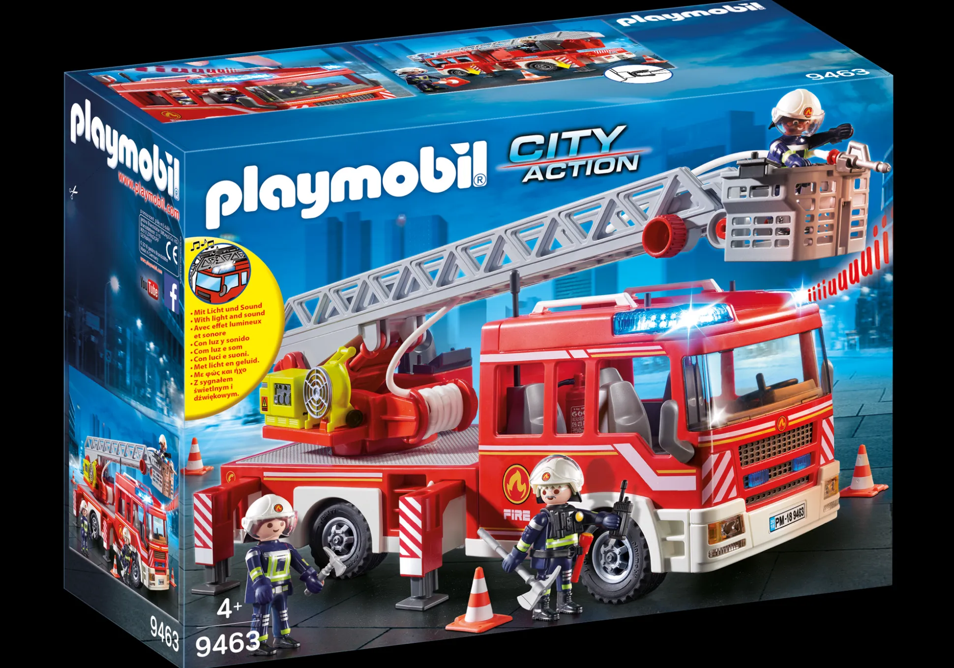 Héros Du Quotidien|Action & Aventure|PLAYMOBIL Camion de pompiers avec échelle pivotante