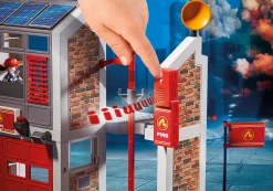 Héros Du Quotidien|Action & Aventure|PLAYMOBIL Caserne de pompiers avec hélicoptère