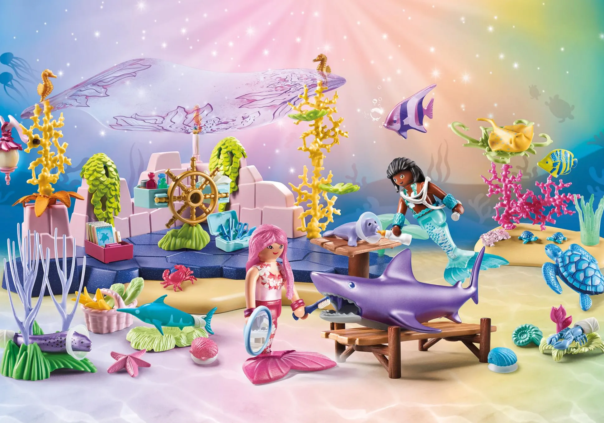 Imaginaire|PLAYMOBIL Centre de soin des sirènes pour animaux marins