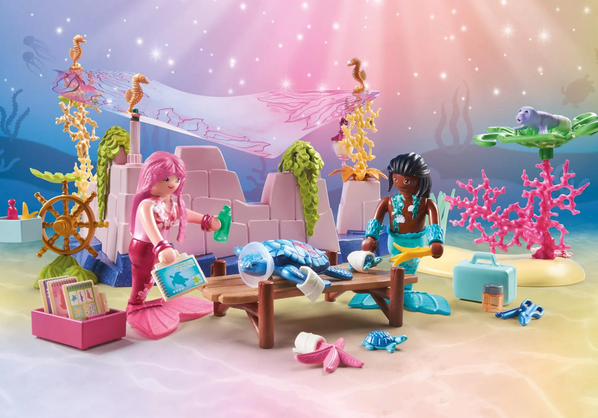 Imaginaire|PLAYMOBIL Centre de soin des sirènes pour animaux marins