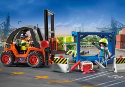 Action & Aventure|Action Heroes|PLAYMOBIL Chariot élévateur avec cargaison