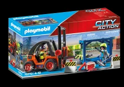Action & Aventure|Action Heroes|PLAYMOBIL Chariot élévateur avec cargaison