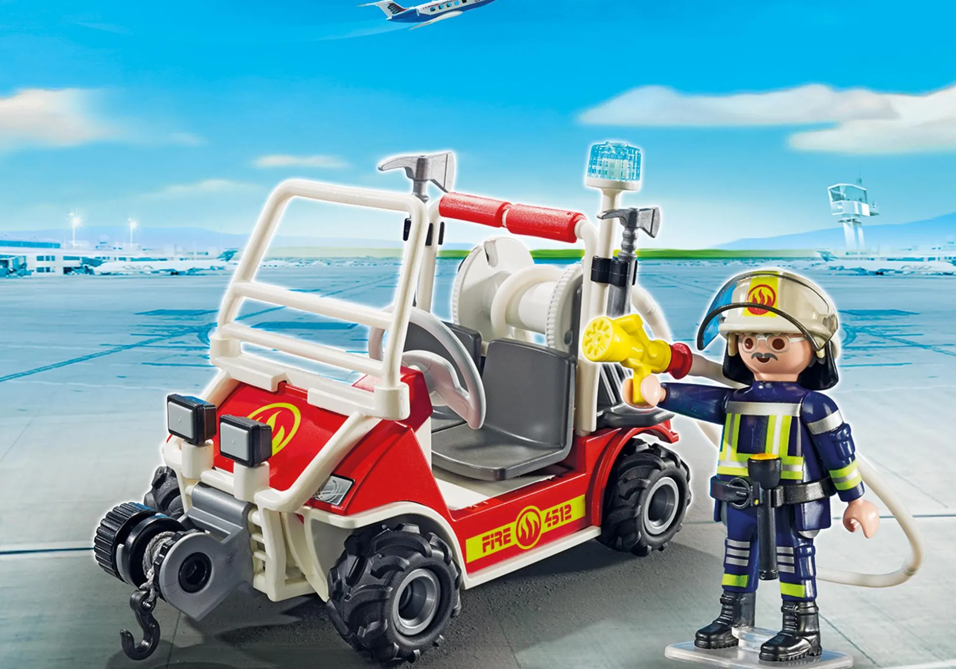 Héros Du Quotidien|Action & Aventure|PLAYMOBIL Chef des pompiers avec voiturette
