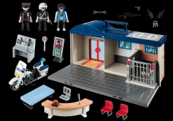 Action & Aventure|Action Heroes|PLAYMOBIL Commissariat de Police Transportable