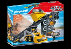 Héros Du Quotidien|Action & Aventure|PLAYMOBIL Convoyeur avec pelleteuse