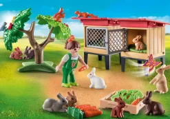 La Vie Quotidienne|Les Animaux|PLAYMOBIL Enfant avec enclos et lapins