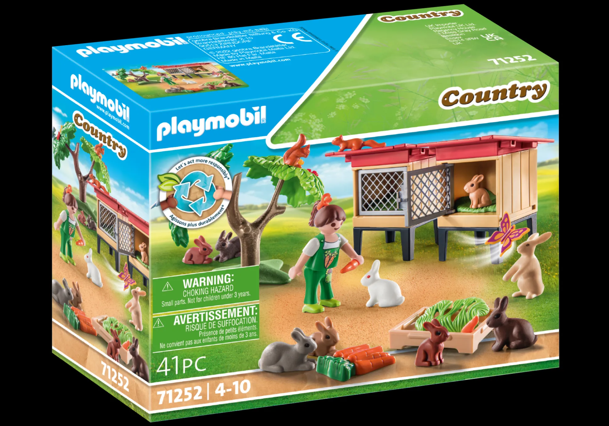 La Vie Quotidienne|Les Animaux|PLAYMOBIL Enfant avec enclos et lapins