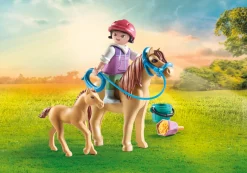 Les Animaux|PLAYMOBIL Enfant avec poney et son bébé