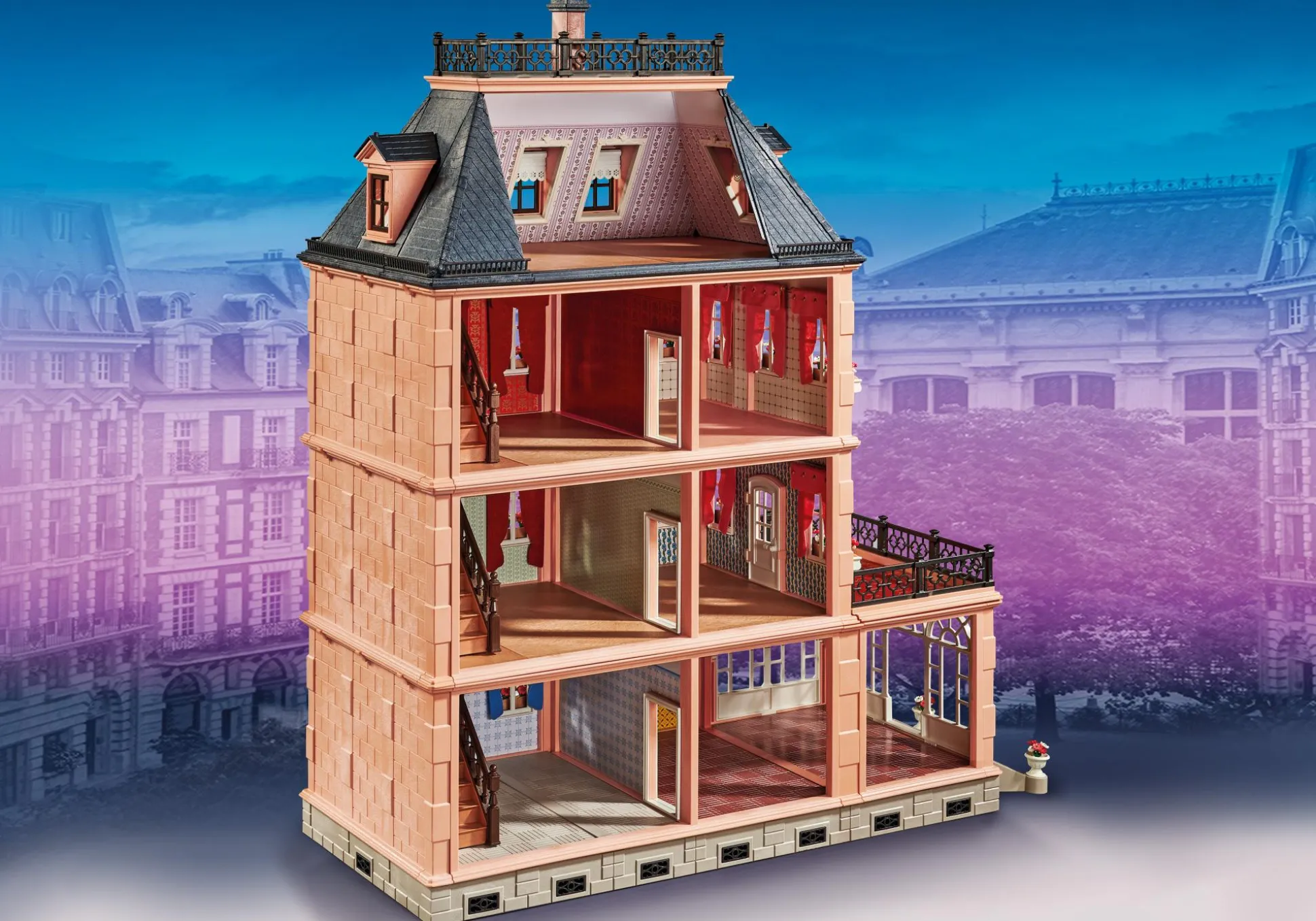 Histoire|Dollhouse|PLAYMOBIL Etage supplémentaire pour Maison Belle Epoque