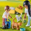 La Vie Quotidienne|Les Animaux|PLAYMOBIL Famille de chats avec femme et enfant