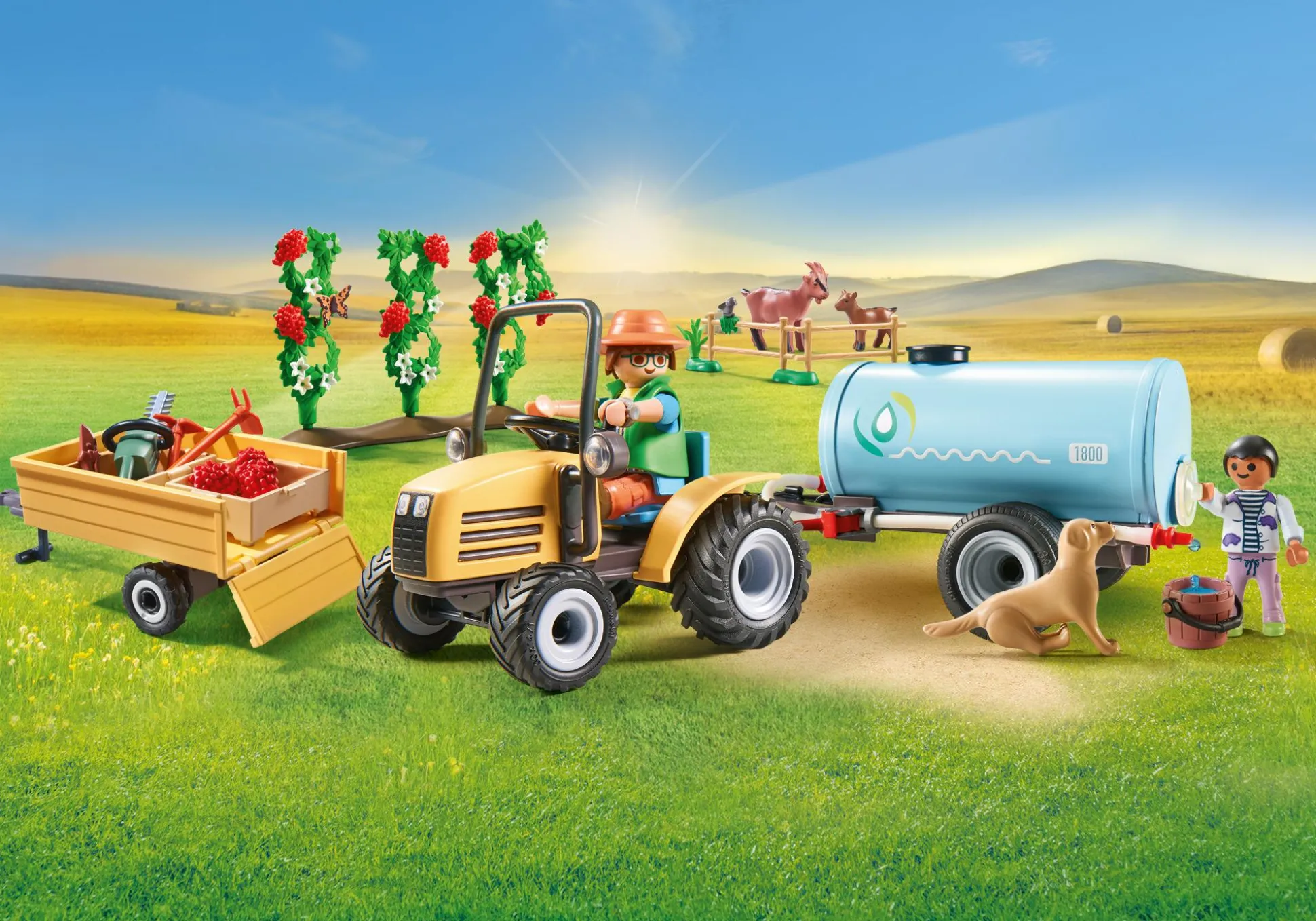 La Vie Quotidienne|Les Animaux|PLAYMOBIL Fermier avec tracteur et citerne