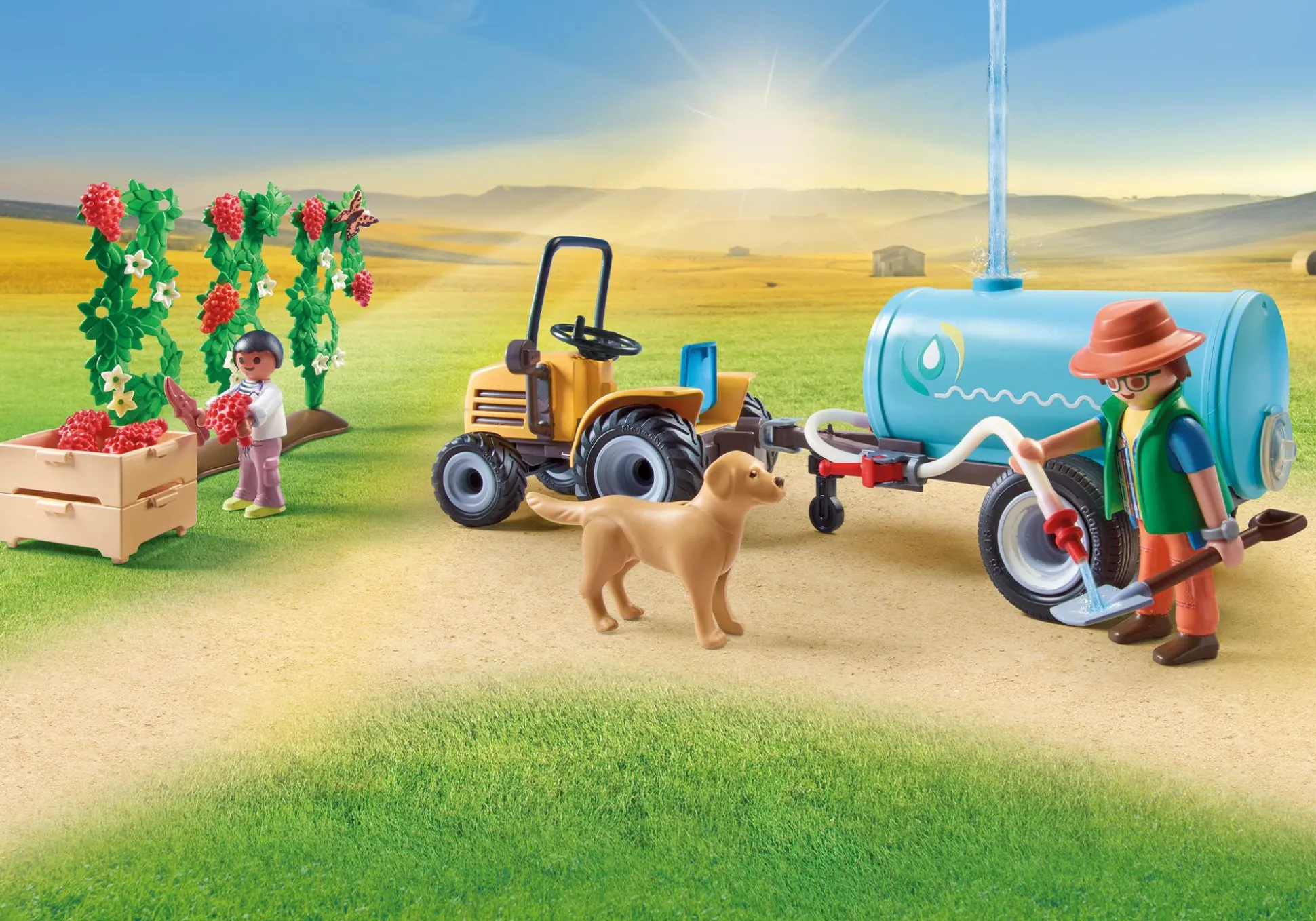 La Vie Quotidienne|Les Animaux|PLAYMOBIL Fermier avec tracteur et citerne