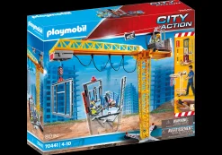 Action & Aventure|Héros Du Quotidien|PLAYMOBIL Grue radio-commandée avec mur de construction