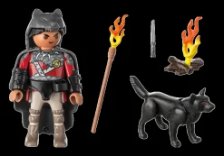 Histoire|PLAYMOBIL Guerrier avec loup