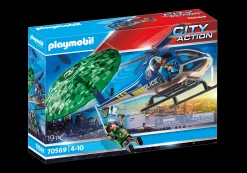 Héros Du Quotidien|Action & Aventure|PLAYMOBIL Hélicoptère de police et parachutiste
