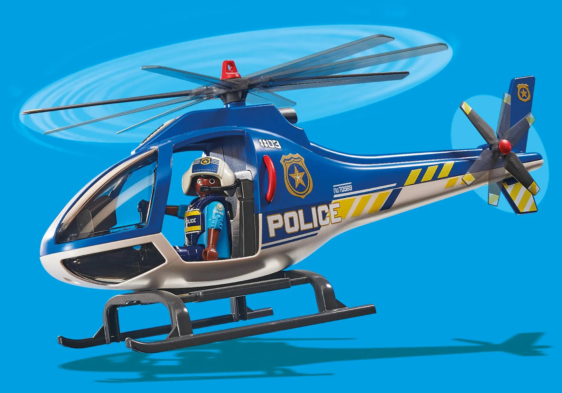 Héros Du Quotidien|Action & Aventure|PLAYMOBIL Hélicoptère de police et parachutiste