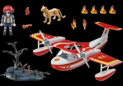 Héros Du Quotidien|Action & Aventure|PLAYMOBIL Hydravion avec pompier