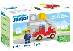 Héros Du Quotidien|PLAYMOBIL Junior : Camion de pompier avec échelle pivotante