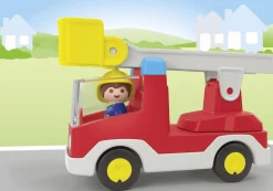 Héros Du Quotidien|PLAYMOBIL Junior : Camion de pompier avec échelle pivotante