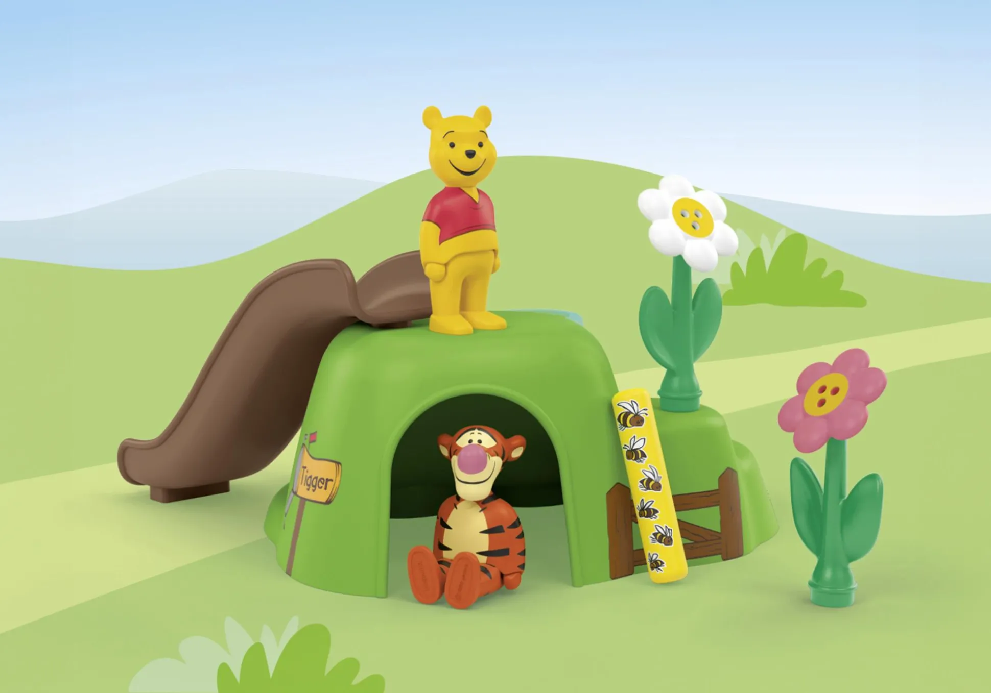 Films Et Séries|PLAYMOBIL Junior & Disney : Winnie l'ourson et Tigrou avec jardin d'abeilles