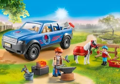 Les Animaux|PLAYMOBIL Maréchal-ferrant et véhicule