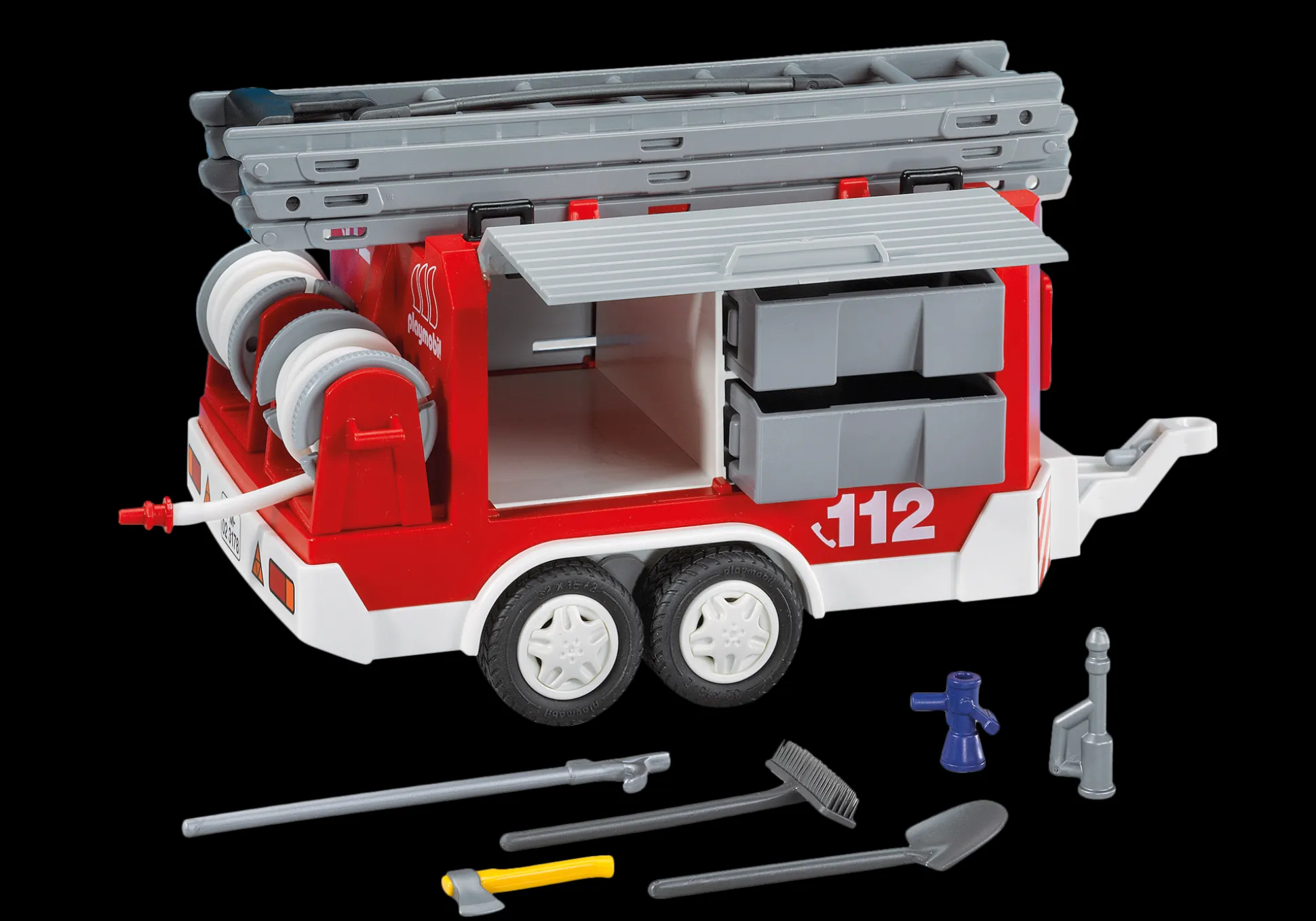 Héros Du Quotidien|Action & Aventure|PLAYMOBIL Matériel de pompiers et remorque