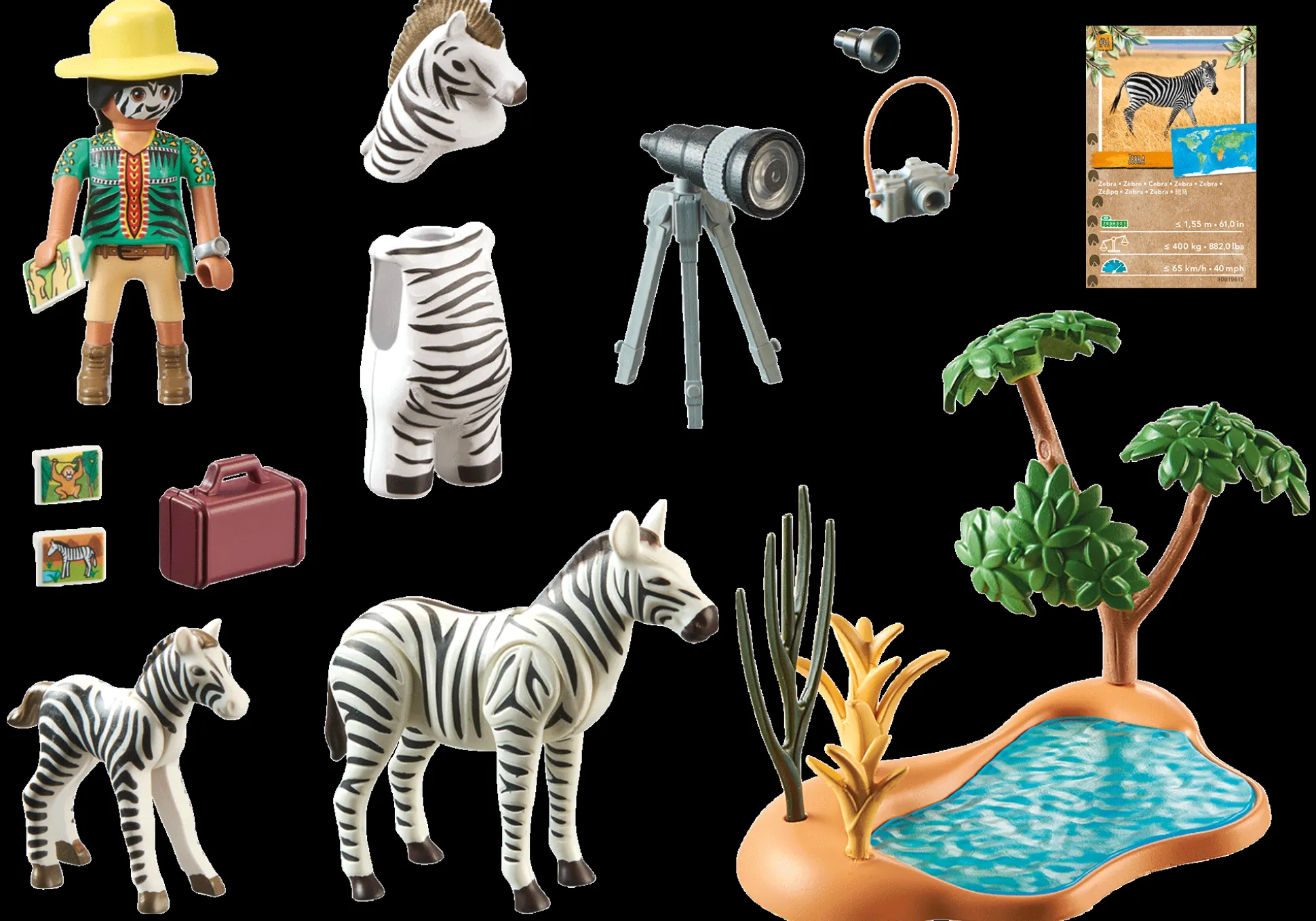 Les Animaux|PLAYMOBIL Photographe avec déguisement et zèbres