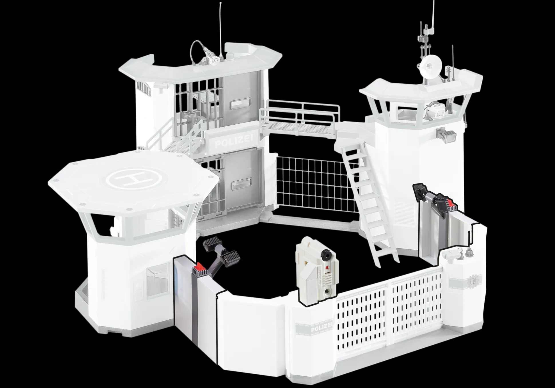 Héros Du Quotidien|Action & Aventure|PLAYMOBIL Pièces d'extension pour le Commissariat de Police avec Prison/Système d'alarme