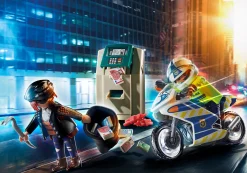 Action & Aventure|Héros Du Quotidien|PLAYMOBIL Policier avec moto et voleur