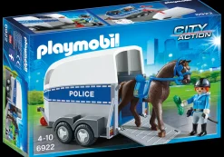 Héros Du Quotidien|Action & Aventure|PLAYMOBIL Policière avec cheval et remorque