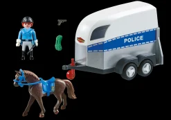 Héros Du Quotidien|Action & Aventure|PLAYMOBIL Policière avec cheval et remorque