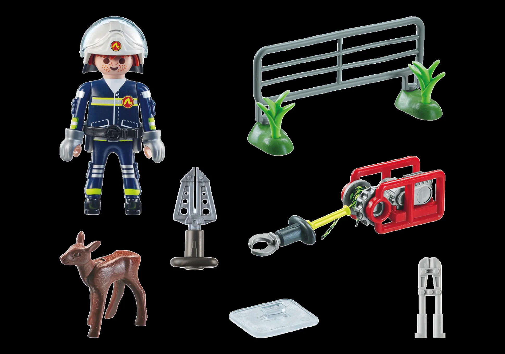 Action & Aventure|Héros Du Quotidien|PLAYMOBIL Pompier avec faon
