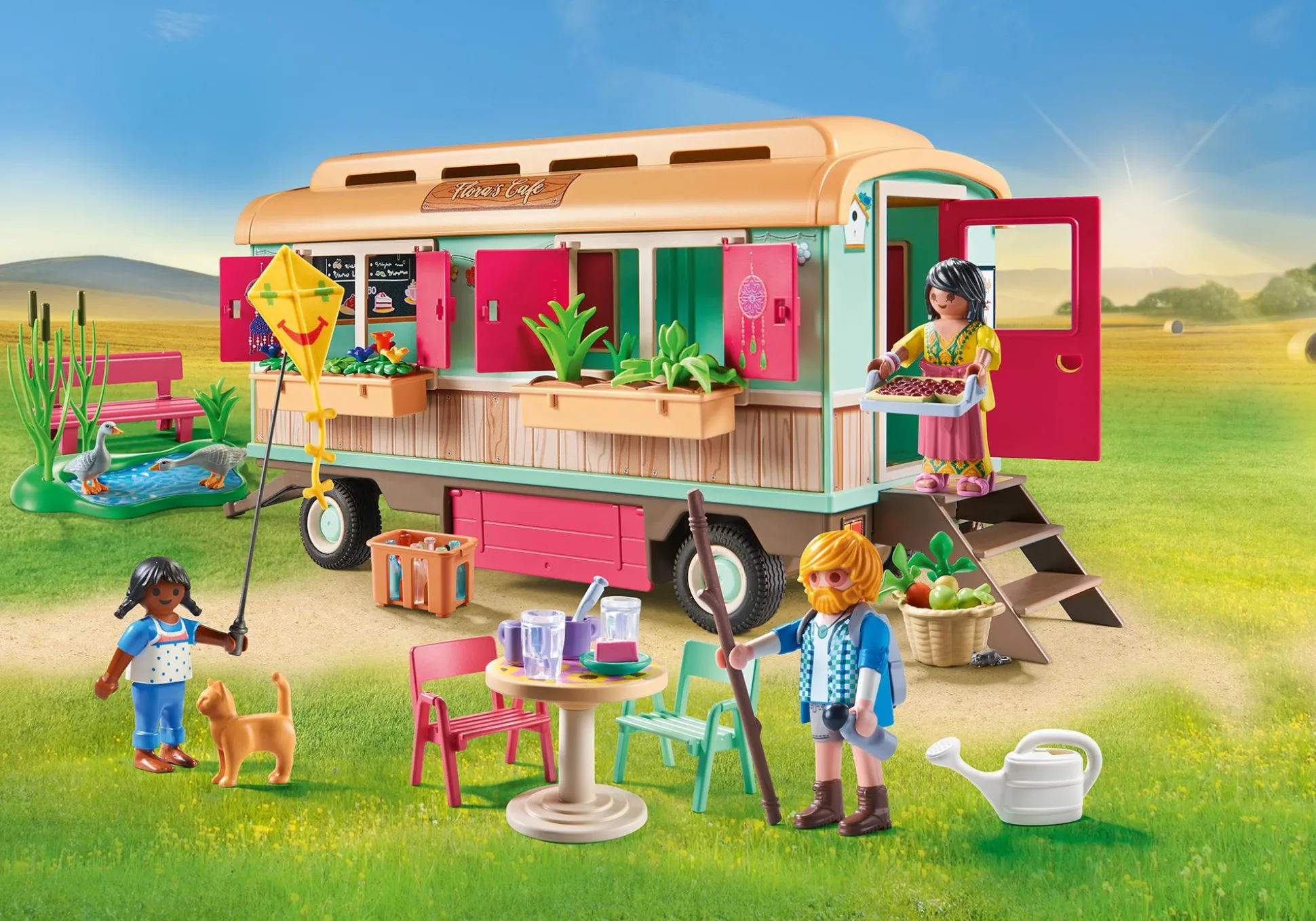 La Vie Quotidienne|Les Animaux|PLAYMOBIL Roulotte café boutique