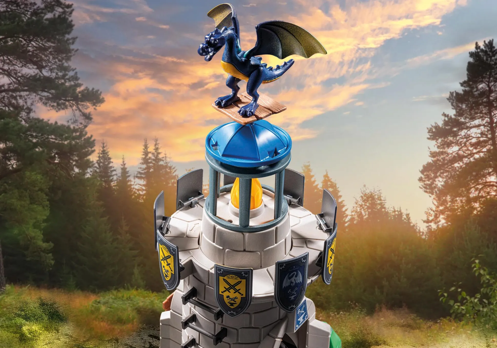 Imaginaire|Action & Aventure|PLAYMOBIL Tourelle des chevaliers de Novelmore avec dragon