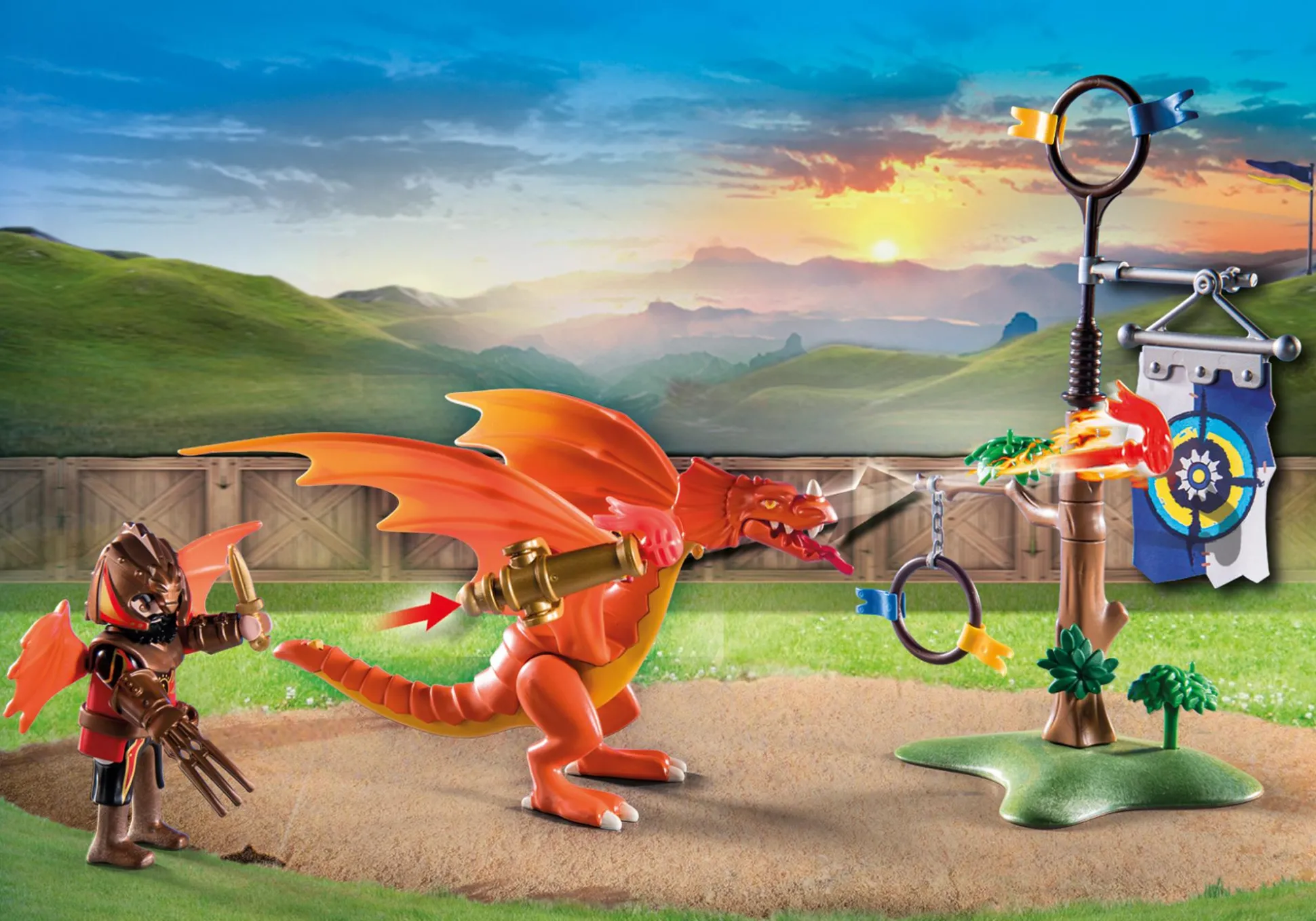 Imaginaire|Action & Aventure|PLAYMOBIL Tournoi Chevalier Novelmore contre Combattant Burnham Raider