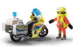Héros Du Quotidien|My Life|PLAYMOBIL Urgentiste avec moto et effet lumineux