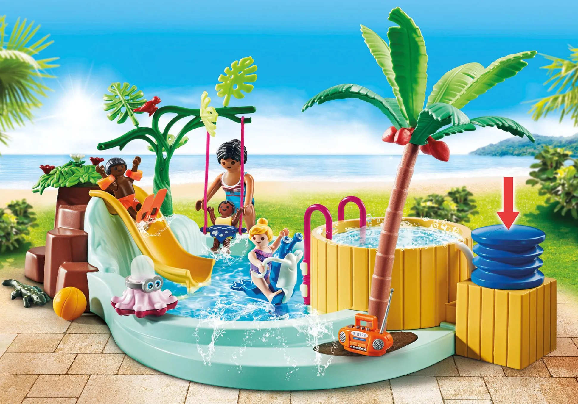 La Vie Quotidienne|My Life|PLAYMOBIL Vacanciers avec piscine et bain à bulles