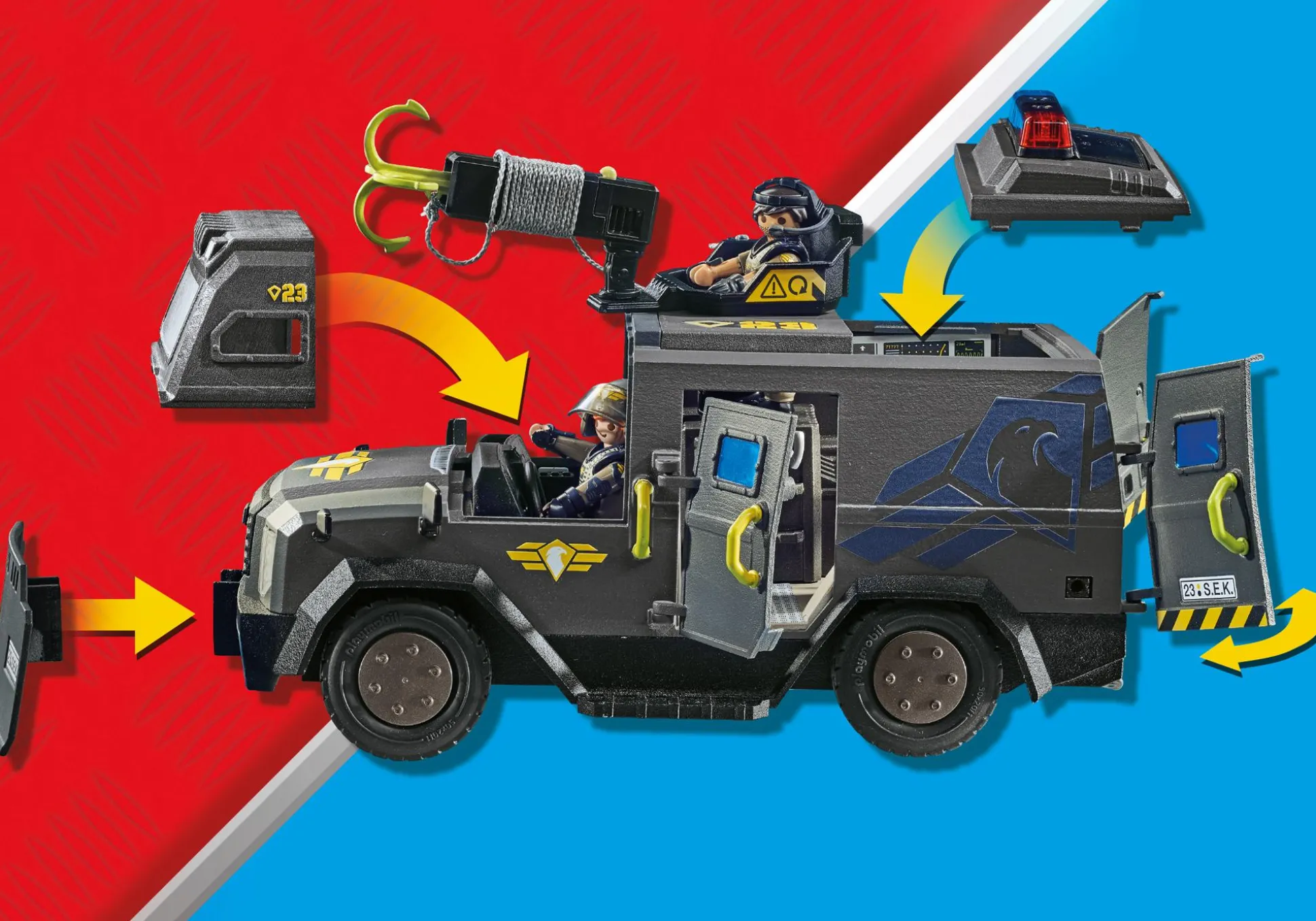 Héros Du Quotidien|Action & Aventure|PLAYMOBIL Véhicule d'intervention des forces spéciales