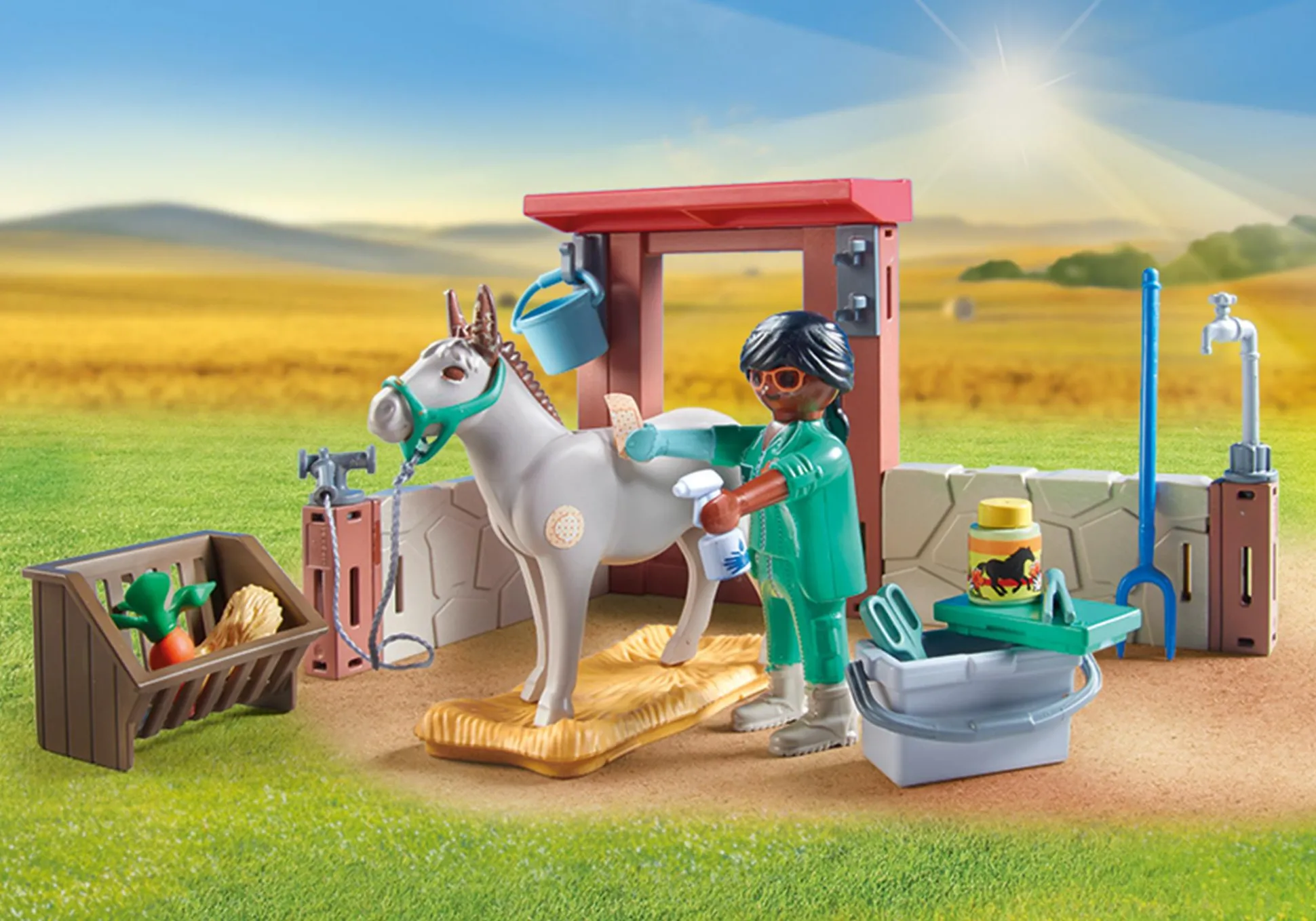 Les Animaux|PLAYMOBIL Vétérinaire avec animaux de la ferme